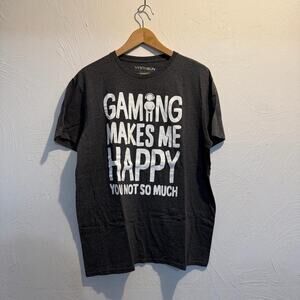 vintage 2000s boxy black funny graphic tee